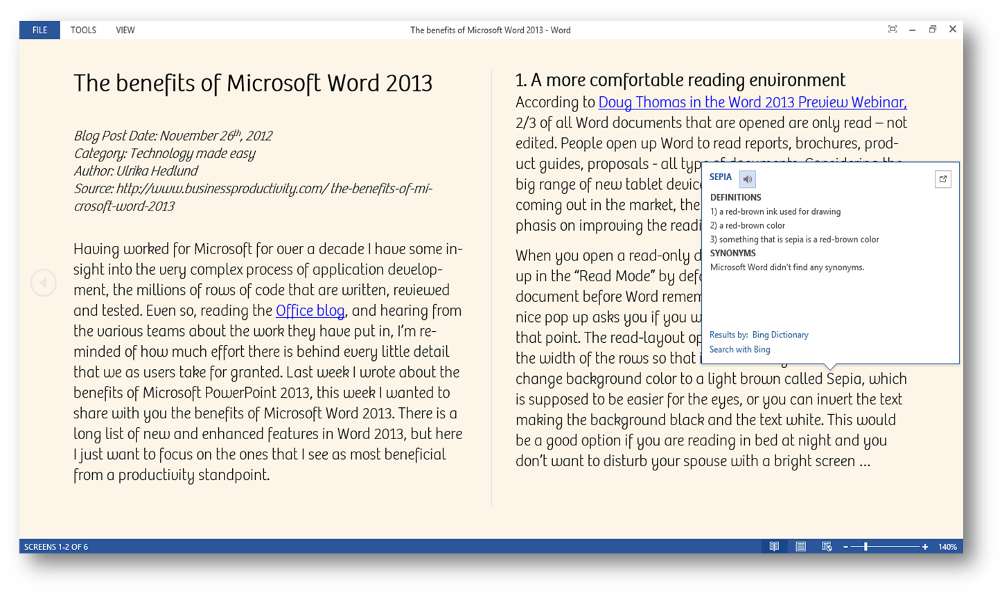 change microsoft word background color 2013