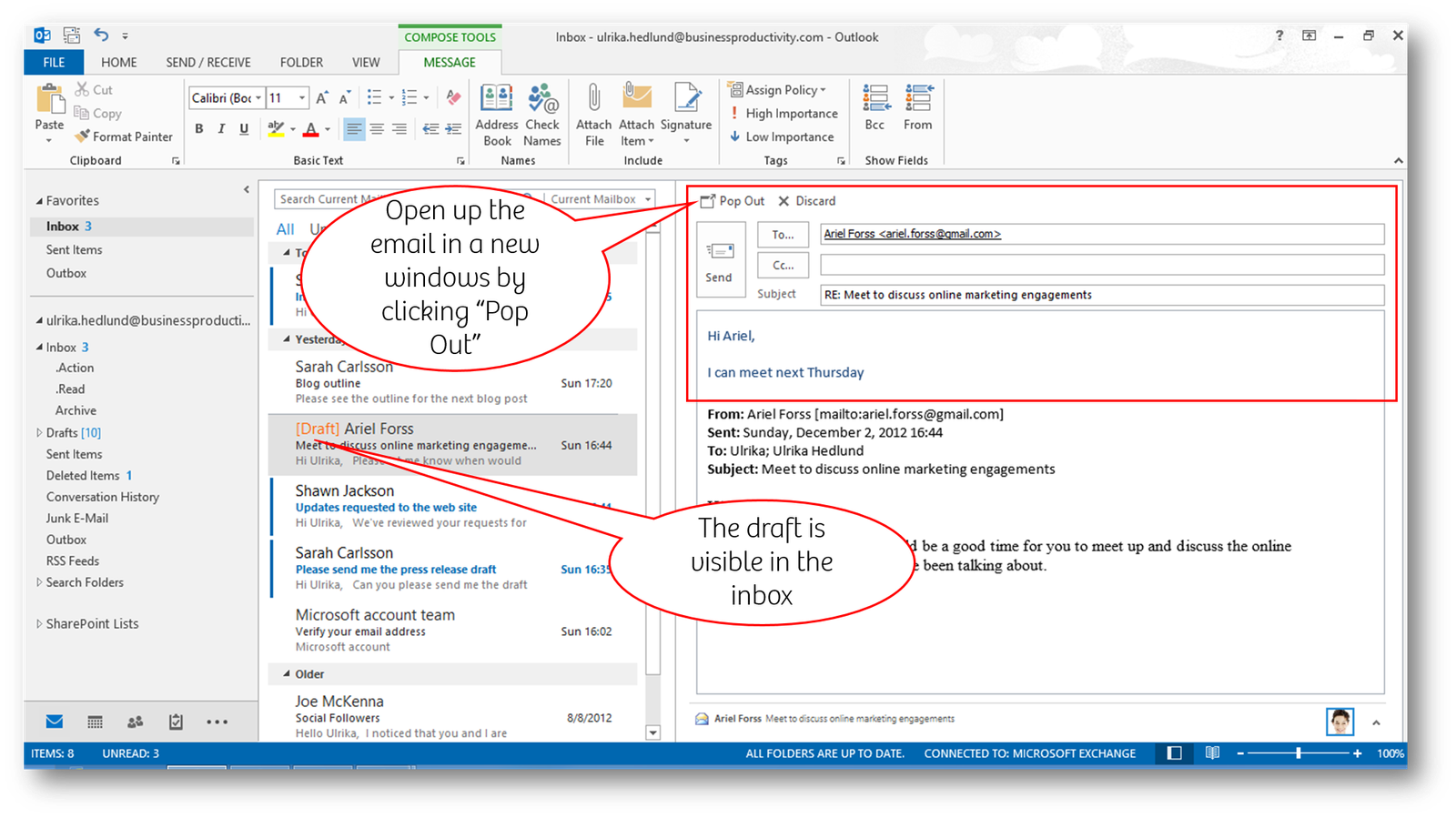 ms outlook 2013