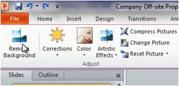 How to remove the background from an image in Microsoft PowerPoint 2010