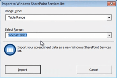 How to import a spreadsheet into SharePoint