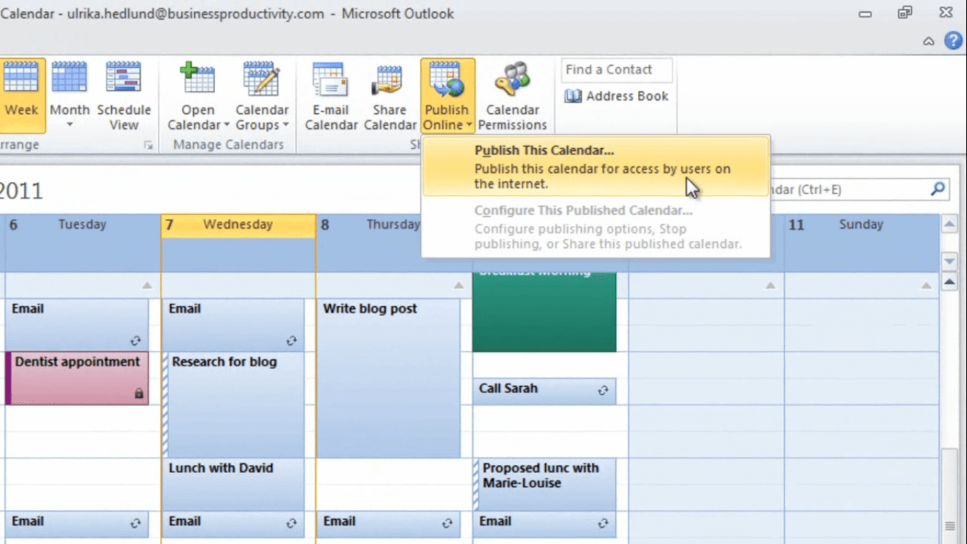 how to share your calendar with external business partners share outlook calendar