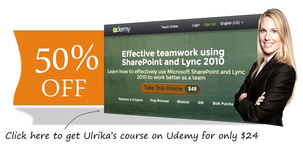 Get 50 percent off our course on Udemy
