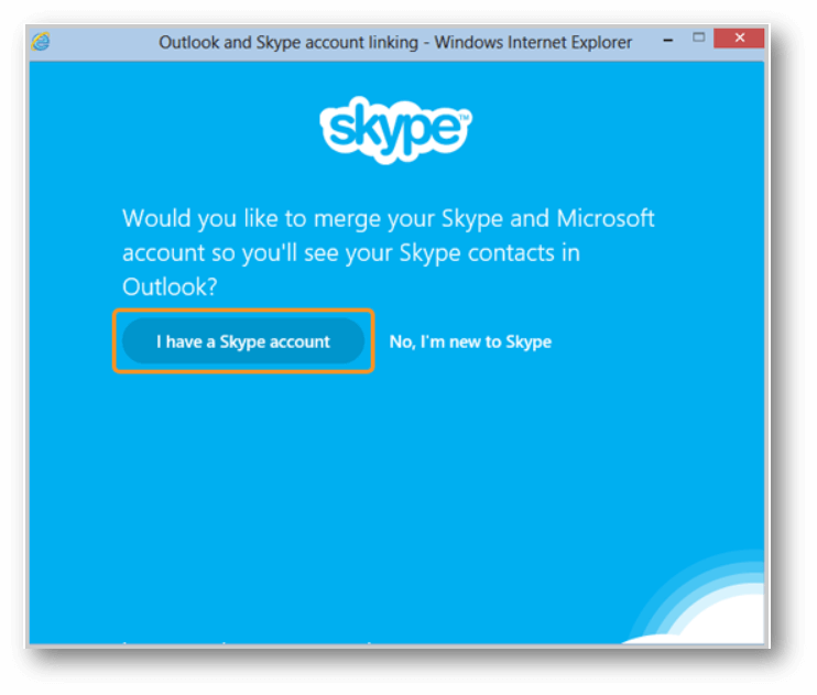 Link your Skype and Outlook accounts