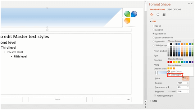 How to use the Eyedropper in PowerPoint 2013