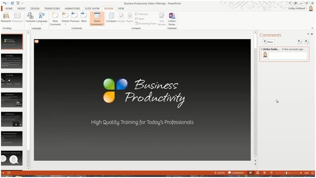 How to add comments in PowerPoint 2013